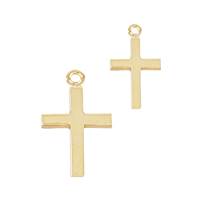 14K Flat Cross Charm