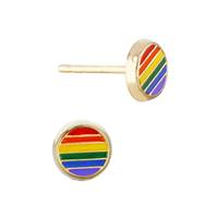 14K Rainbow Stud Earring