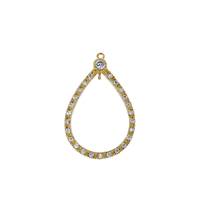 Vermeil Gold Cubic Zirconia Pear Shape Charm