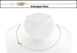 14K Ready to Wear 1.2mm Round Cable Chain Necklace With Lobster Clasp