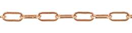 2.5mm Width Flat Elongated Cable Rose Gold Filled Chain