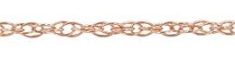 1.4mm Width Rope Chain Rose Gold Filled Chain