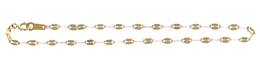 14K Elongated Dapped Chain Bracelet