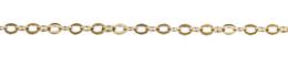 14K Gold Chain 1.1mm Width Flat Round Cable Chain