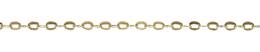 14K Gold Chain 0.8mm Width Flat Oval Cable Chain