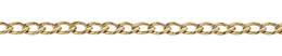 4.0mm Width Flat Curb Link Gold Filled Chain