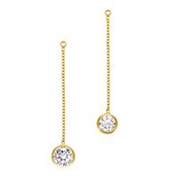 Gold Filled Cubic Zirconia Cable Chain Drop