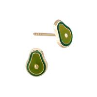 14K Avocado Stud Earring