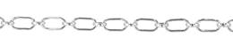 6.5x3.5mm Width Sterling Silver Long And Short Chain