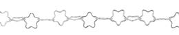 8mm Width Sterling Silver Star Chain