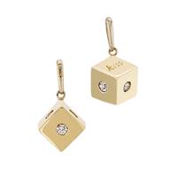 Cubic Zirconia Cube Charm