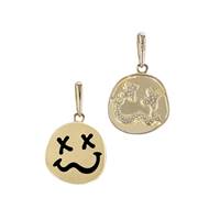 14K Emoticon Confused Face Charm