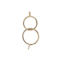 14K Gold Double Ring Connector