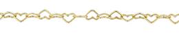 3.2mm Width Flat Heart Shape Gold Filled Chain