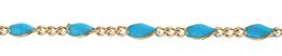 GF Curb Link Turquoise Enamel Chain