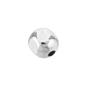 sterling silver 4.0mm cube faceted round bead