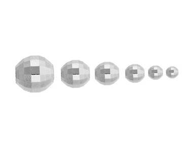 Sterling Silver 8mm Round Mirror Bead