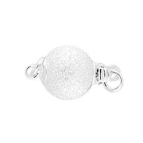 sterling silver 10mm satin ball clasp