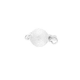 sterling silver 6mm satin ball clasp