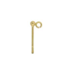 vermeil 2mm ball earring with loop