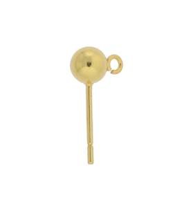 vermeil 5mm ball earring with loop