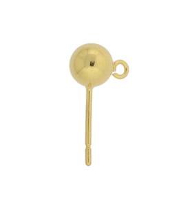 vermeil 6mm ball earring with loop