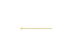 vermeil 25mm 1.5mm ball headpin