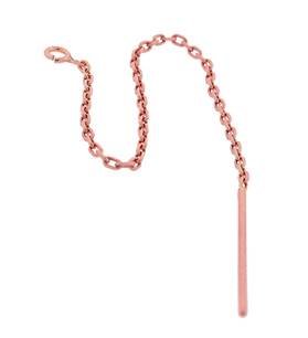 rose gold filled threader cable chain earwire earring