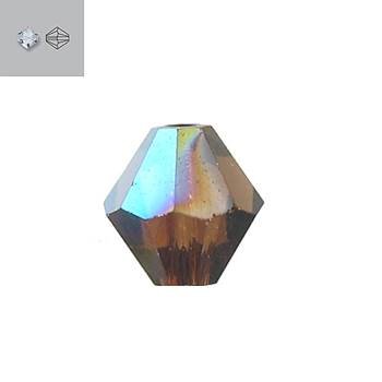 4mm smoked topaz aurore boreale 5328 swarovski bead