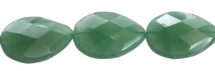 13x18mm pear faceted drill through aventurine bead