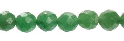 10mm round faceted aventurine bead