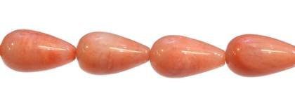 12x20mm drop drill through pink aventurine bead