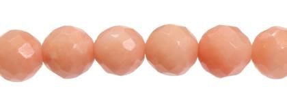 3mm round faceted pink aventurine bead