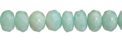 6mm roundel faceted amazonite bead