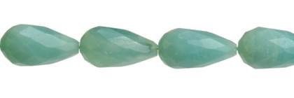 8x12mm drop faceted drill through amazonite bead