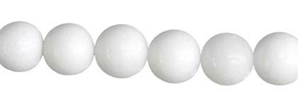 6mm round white jade bead