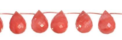 18x25mm drop faceted top drill cherry quartz bead