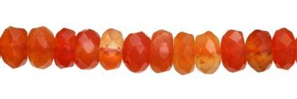 4mm roundel faceted red agate natural color bead