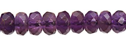 4mm roundel faceted (ab+) quality amethyst bead