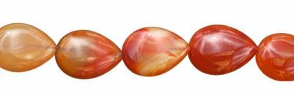 13x18mm pear drill through red agate natural color bead