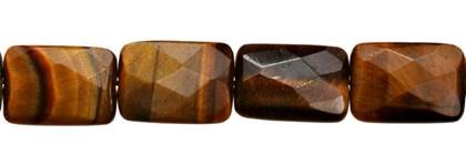 18x25mm rectangle faceted tiger eye bead