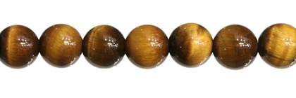 6mm round quality (a) tiger eye bead