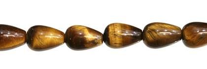 12x20mm drop drill through tiger eye bead