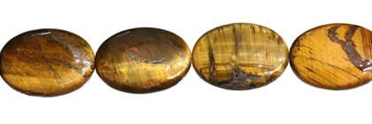 6x9mm oval  tiger eye bead