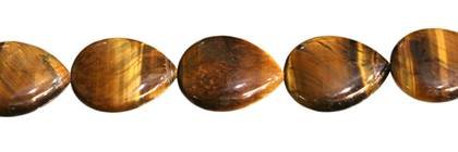 25x30mm pear drill through tiger eye bead