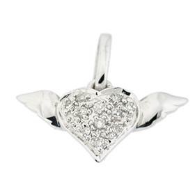 14kw 8mm 5pts/11pcs heart charm