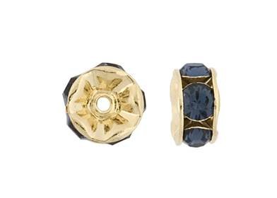 6mm gold plated montana round rondelle