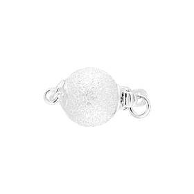 sterling silver 8mm satin ball clasp