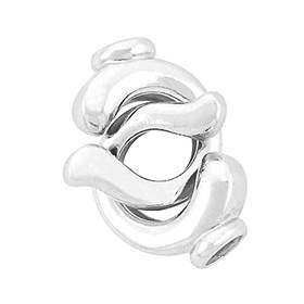 rhodium sterling silver 13mm multi-row interlock clasp