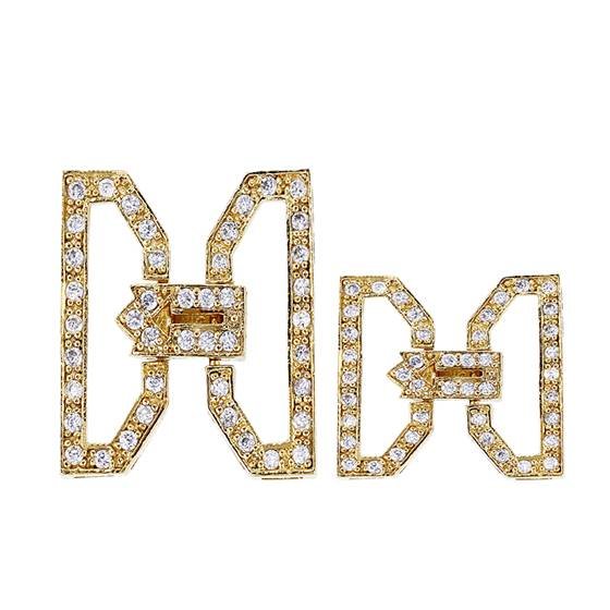 Gold Vermeil Cubic Zirconia Multi-Strand Fold Over Clasp